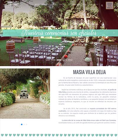 creación página web Villa Delia.es
